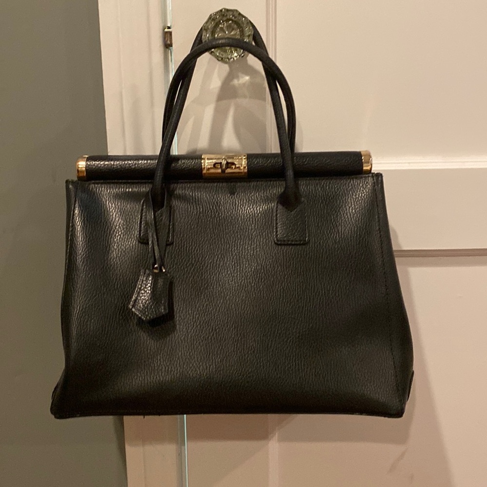 Viola Castellani Italian Leather Bag with Lock
